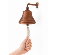 Accessoires de Bar Assortis pour la Maison, Cloche à Main | Cloche en Laiton Murale Suspendue avec Corde Durable | Cloche en Bronze Unique avec des Sons forts idéale pour Noël, réception (6 Pouces)