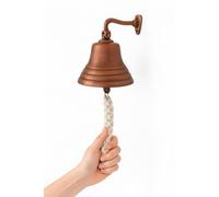 Accessoires de Bar Assortis pour la Maison, Cloche à Main | Cloche en Laiton Murale Suspendue avec Corde Durable | Cloche en Bronze Unique avec des Sons forts idéale pour Noël, réception (10 Pouces)