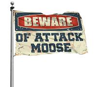 Accessoires de bar - Drapeau humoristique en forme d'élan - Décoration de salle de bain - 120 x 180 cm