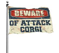 Accessoires de bar - Drapeau humoristique « Man Cave Beware of Attack » - Décoration de salle de bain (152 x 244 cm)