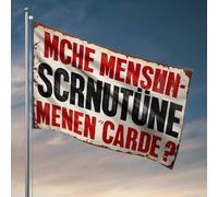 Accessoires de bar Man Cave Who Scratches Their Head? - Panneau allemand - Drapeau de sport - Décoration de porche d'automne (152 x 244 cm)