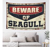 Accessoires de bar pour homme grotte méfiez-vous de la tapisserie de mouette pour hommes décor de chambre vintage (taille : 75 x 100 cm)