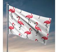 Accessoires de bar pour homme - Motif flamant rose - Oiseaux tropicaux en drapeau rose - Décorations pour dortoir - Drapeaux pour lit de lit (60 x 90 cm)