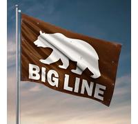 Accessoires de bar pour Man Cave Big Line : Drapeau du chemin de l'ours Décoration de chambre d'enfant (30 x 45 cm)