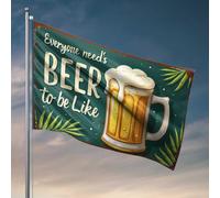 Accessoires de bar Tasse à bière avec mousse : Everyone Needs To Be Like Drapeau Sport Bar Decor automne porche Decor (30 x 45 cm)