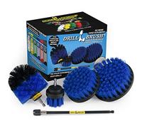 Accessoires de bateau - Piscine - Kit de récurage brosse bleue moyenne avec rallonge - Coque, terrasse, fibre de verre, gelcoat, tapis, sièges - Doublures en vinyle pour spa, glissières