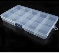 Accessoires De Bijoux Transparents Populaires Artisanat 15 Grille Mallette De Rangement Conteneur En Plastique Rectangle Boîte Nail Art Perles Outils