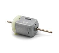 Accessoires de bricolage Mini moteur 17,5 mm à arbre long à balais de charbon à double axe, mini moteur, moteurs à courant continu, moteur 130 à courant continu, moteurs 12 volts, kit de moteur électr