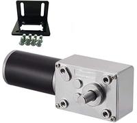 Accessoires de bricolage Moteur réducteur de boîte de vitesses, 12 V 24 V 5R-470R, moteur à engrenage à vis sans fin à turbine à couple élevé 24 V, support de moteur tubulaire CW/CCW, support de moteu