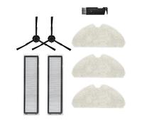 Accessoires de brosse à rouleau/latérale compatibles avec aspirateur robot Dreame D10s / D10s Pro Filtre HEPA Wahable Mop Chiffon de rechange (couleur : Set12)