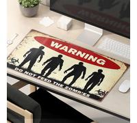Accessoires de bureau amusants pour le travail Avertissement : Ne nourrissez pas les zombies. Grand tapis de souris pour bureau