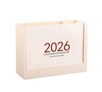 Accessoires de bureau - Calendrier annuel 2026 avec rangement pour stylos pour la planification quotidienne et l'amélioration de la gestion de la productivité - Porte-stylo - Planificateur de bureau