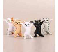 Accessoires de bureau pour chat : figurine de chat mignonne, support pour casque, porte-stylo et crochet pour écouteurs pour un espace de travail organisé