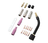 Accessoires de buse de soudage pour torche Mb15 15Ak Mig - Pointe de contact 0,8 mm - Kit M6 avec buses en métal en faïence - Diffuseurs de gaz - Manchons isolants pour équipement de soudage