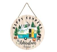 Accessoires de camping-car UK - Accessoires de caravane en bois, accessoires de maison, cadeaux de camping-car, panneaux en bois personnalisés, panneau Happy Campers Adventure, accessoires de