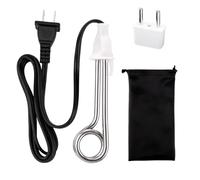 Accessoires de camping de voyage Chauffage à immersion à thé avec thermomètre LCD - Chauffe-eau portable à immersion 300 W double tension 120/240 V