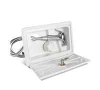 Accessoires de Caravane, boîte de Douche extérieure for Camping-Car, Kit avec Serrure, Robinet et Tuyau en Acier Inoxydable, Kit de Lavage extérieur for remorque de Camping-Car(White)