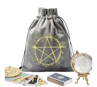 Accessoires de cartes à jouer, sac à dés doux vintage, sac à dés en velours de 25,4 cm avec cordon de serrage, accessoire en tissu durable avec fermeture sûre, design classique