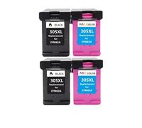 Accessoires de cartouche d'imprimante 305/305XL compatibles avec HP DeskJet 2700, 2710, 2721, 2722, 4120, 4110, 4130, 1210, 6010(2BK 2C)