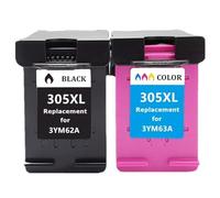 Accessoires de cartouche d'imprimante 305/305XL compatibles avec HP DeskJet 2700, 2710, 2721, 2722, 4120, 4110, 4130, 1210, 6010(1BK 1C)