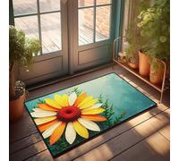 Accessoires de chambre cool pour adolescents garçons Art floral coloré : un affichage vibrant de la beauté de la nature paillasson chaussures drôles tapis de porte d'extérieur pour porte d'entrée (50