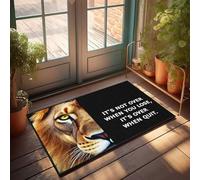 Accessoires de chambre cool pour adolescents garçons Never Quit: The Lion Message of Perseverance Paillasson Chaussures amusantes Paillasson d'extérieur pour porte d'entrée (50 x 80 cm)