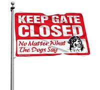 Accessoires de chambre pour adolescents et garçons « Keep Gate Closed No Matter What The Dog Say » - Ornements d'extérieur pour joueurs (60 x 90 cm)