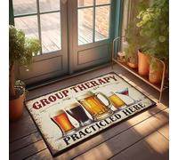Accessoires de chambre pour adolescents et garçons Thérapie de groupe : une célébration de la diversité dans les boissons, paillasson drôle décoration de maison (40 x 60 cm)