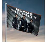 Accessoires de chambre pour adolescents garçons Blade Trinity : le trio ultime de drapeaux de légendes urbaines, cadeaux pour décoration d'intérieur, accessoires de bar, grotte d'homme (60 x 90 cm)