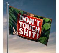 Accessoires de chambre pour adolescents garçons Don'T Touch Anything: A Jungle Panneau d'avertissement Drapeaux pour chambre à coucher Décoration amusante de chambre indépendante (152 x 244 cm)