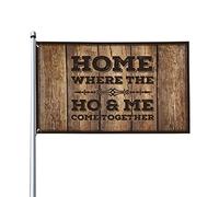 Accessoires de chambre pour adolescents garçons Home Where The Ho & Me Come Together Drapeau extérieur Accessoires pour joueurs (30 x 45 cm)