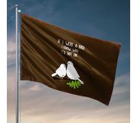 Accessoires de chambre pour adolescents garçons If I Were A Bird, I'D Choose To Poop On... Drapeaux pour chambre à coucher Décoration amusante de chambre indépendante (120 x 180 cm)