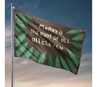 Accessoires de chambre pour adolescents garçons Money As The Root: A Playful Reminder Flag Gifts for Home Decor Bar Accessories Man Cave (120 x 180 cm)