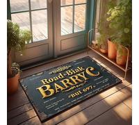 Accessoires de chambre pour adolescents garçons Roadhouse : A Journey Through Time With Barry C. Paillasson amusant pour décoration de maison (40 x 60 cm)