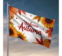 Accessoires de chambre pour adolescents garçons « Welcome To Autumn! » Drapeau étudiant athlète drapeau collège (30 x 45 cm)