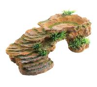 Accessoires de chars de tortue 10.6x5x3.4 '' imitation Rock Turtle Planifiez les plates-formes de bronzage et cache des plates-formes de semestrie pour la pêche à la pêche Aménagement paysager de tor