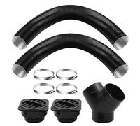 Accessoires de Chauffage Auxiliaire Diesel, 75 mm T/Y, Kit de Tuyaux pour Chauffage de Voiture 2 kW, Sortie d'Air Chaud avec Clips de Ventilation