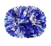 Accessoires de Cheerleading : balles colorées, Pompons de Pom-Pom Girl, lot 10 Multicolores, 30-38 cm(Blue Mixed Silver)