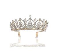 Accessoires de cheveux Bandons pour les femmes Green Red Blue Crystal Tiaras Vintage Righestone Pageant Couronnes avec peigne accessoires de cheveux de mariage