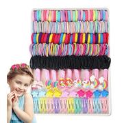 Accessoires de cheveux colorés - Ensemble de chouchous pour petites filles - Élastiques multicolores - Accessoires de cheveux pour filles - Ensemble de bandeaux élastiques colorés pour fête
