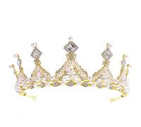 Accessoires de cheveux de couronne de diadème en cristal, coiffure de mariée de concours de mariage Couleur: Taille: 16 * 6.2 cm