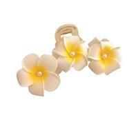 Accessoires de cheveux décoratifs fausses perles 3D Clip de fleur épingle à cheveux pour frange latérale Férésage des femmes de porte quotidienne de conception florale Summer plage A