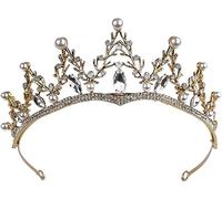 Accessoires de cheveux élégants for femmes filles, morceau de cheveux de mariage accessoire de cheveux vintage, couronnes de mariée fleur reine diadèmes de tiaras for la fête d'anniversaire des femmes