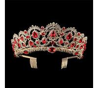 Accessoires de cheveux élégants for les filles, pièce de cheveux de mariage accessoire de cheveux vintage, crisstal Tiaras vintage Gold Rhinestone Pageant Crowns avec peigne Wedding
