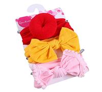 Accessoires De Cheveux Pour Enfants,3pcs enfants bandeau solide filles bébé élastique bowknot accessoires bandeau ensemble