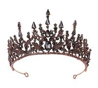 Accessoires de cheveux pour les femmes baroques rétro bronze violet cristal baride diadème de la couronne de mariage en ruine