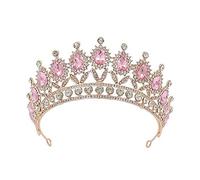 Accessoires de cheveux pour les femmes Crims Crowns Pearl Bridal Tiaras Band Band Floral Righestone Wedding Diadem for Bride Marriage Gifts F (BS) (B Small)