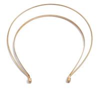 Accessoires de cheveux simples et doux pour femmes, étudiants, bandeau à cheveux en forme de couronne double couche avec base en métal doré, bandeau fin pour homme et femme, cadres fins à faire