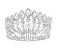 Accessoires de cheveux Tiara Crown For Women Crystal Queen Wedding Wedding Bridal Pageant Hair Ornaments Baroque Diadem Headpiece Women Bride Head Accessoires