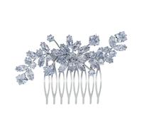 Accessoires De Coiffure Pour Mari¿¿E : Peigne ¿¿ Cheveux Kamm 85x55mm Orn¿¿ D'une Fleur En Zircon Et De Strass. D¿¿Coration Pour Robe De Mari¿¿E.
